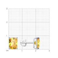 Серьги из серебра с фианитом Sokolov 94026861  2,44g фото №2 — интернет-магазин Desire.md