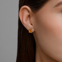Серьги из серебра с фианитом Sokolov 94026861  2,44g фото №3 — интернет-магазин Desire.md