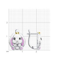 Серьги из серебра с эмалью Sokolov 94027104  2,91g фото №5 — интернет-магазин Desire.md