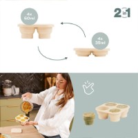 Set dispozitiv de hranire (nibler) & 2 recipiente din silicon Babymoov A004411 imaginea #2 — magazin online Desire.md