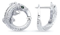 Серьги из серебра с фианитом Sokolov 94027111  5,57g фото №2 — интернет-магазин Desire.md