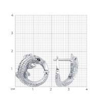 Серьги из серебра с фианитом Sokolov 94027111  5,57g фото №3 — интернет-магазин Desire.md