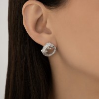 Серьги из серебра с фианитом Sokolov 94027111  5,57g фото №4 — интернет-магазин Desire.md