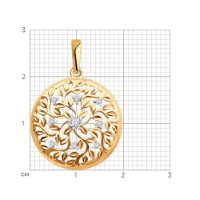 Pandantiv din aur Sokolov 036604  2,24g imaginea #3 — magazin online Desire.md