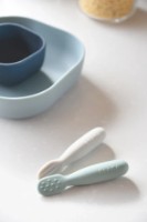 Set linguri de silicon Beaba 2pcs Sage Green/Velvet Grey (B913578) imaginea #3 — magazin online Desire.md