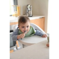 Set linguri de silicon Beaba 2pcs Sage Green/Velvet Grey (B913578) imaginea #2 — magazin online Desire.md