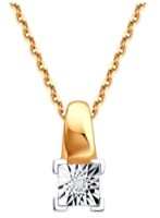 Pandantiv din aur combinat cu diamante Sokolov 1031040  0,65g