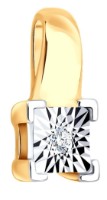 Pandantiv din aur combinat cu diamante Sokolov 1031040  0,65g imaginea #2 — magazin online Desire.md