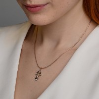 Pandantiv din aur cu zirconiu Sokolov 121 373  0,99g imaginea #2 — magazin online Desire.md