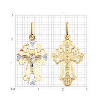 Pandantiv din aur cu zirconiu Sokolov 121 373  0,99g imaginea #5 — magazin online Desire.md