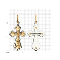 Pandantiv din aur combinat cu fațetare diamantată Sokolov 121 398  1,05g imaginea #4 — magazin online Desire.md