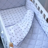Lenjerie de pat pentru copii Veres Velour Stars Grey (218.14)