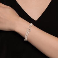 Brățară din aur cu perle și diamante Sokolov 79-50003 s.18 1,38g imaginea #2 — magazin online Desire.md