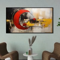 Pictură ArtShop Red Moon On Abstract Background 60x30cm (PA343-XL-L)