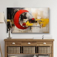 Pictură ArtShop Red Moon On Abstract Background 90x45cm (PA343-P-L)