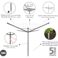 Uscător de rufe Brabantia Lift-O-Matic 50m Antracit imaginea #7 — magazin online Desire.md