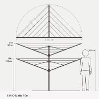 Uscător de rufe Brabantia Lift-O-Matic 50m Antracit imaginea #2 — magazin online Desire.md