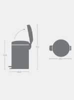 Coș de gunoi Brabantia NewIcon 12L Black Matte imaginea #3 — magazin online Desire.md