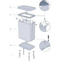 Coș de gunoi Curver VERTO 54L  pearl rose (261010) imaginea #3 — magazin online Desire.md