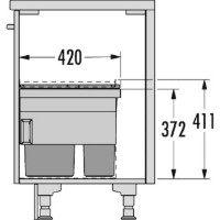 Coș de gunoi Hailo AS Cargo Aqua 750 28/18 (3608751) imaginea #3 — magazin online Desire.md