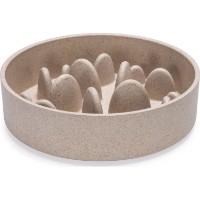 Bol pentru câini Beeztees Slow Feeder Dog Pom Beige (655202)