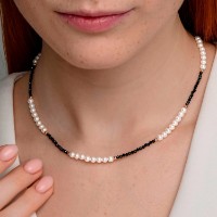 Colier din aur cu perle și spinel Sokolov 797100 s.50 0,73g imaginea #2 — magazin online Desire.md