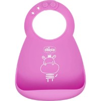 Слюнявчик Chicco Hippopotamus Pink