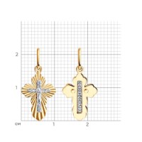 Pandantiv din aur combinat Sokolov 121484  0,6g imaginea #4 — magazin online Desire.md