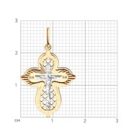 Pandantiv din aur combinat Sokolov 121486  1,31g imaginea #2 — magazin online Desire.md