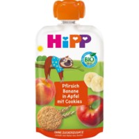 Piure pentru copii HiPP Apple/Peach/Banana With Cookies 100g (47000)