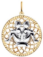 Pandantiv din aur combinat Sokolov 51-130-01060-1  1,27g