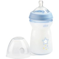 Biberon pentru bebeluș Chicco Natural Feeling 300ml 6m+ Star Blue  imaginea #2 — magazin online Desire.md