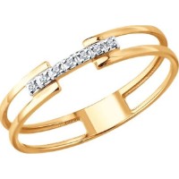 Inel din aur cu diamant Sokolov 1012920 s.17 0,97g