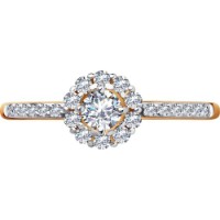 Inel din aur cu zirconii Sokolov 18993 s.16,5 1,11gr imaginea #2 — magazin online Desire.md