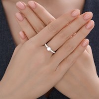Кольцо из серебра с фианитами Sokolov 94014636 s.19 1,57g фото №3 — интернет-магазин Desire.md