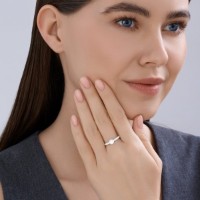 Inel din argint cu zirconii Sokolov 94014636 s.19,5 1,62g imaginea #2 — magazin online Desire.md