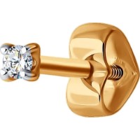 Серьга из золота с бриллиантом Diamant 51-227-01926-1  0,32g
