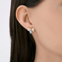 Cercei din aur cu topaz si zirconiu Diamant 51-322-00466-2  2,34g imaginea #3 — magazin online Desire.md