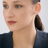 Cercel din aur cu zirconii Sokolov 170089 1,08g imaginea #5 — magazin online Desire.md