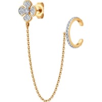 Cercel din aur cu zirconii Sokolov 170089 1,08g