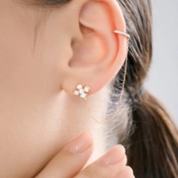 Cercel din aur cu zirconii Sokolov 170089 1,08g imaginea #4 — magazin online Desire.md