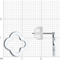 Cercei din argint Sokolov 94026637  0,95g imaginea #3 — magazin online Desire.md