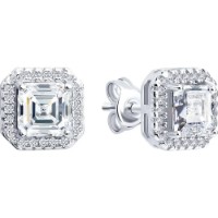 Серьги из серебра с фианитами Sokolov 94027162-91  3,37g