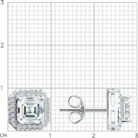 Серьги из серебра с фианитами Sokolov 94027162-91  3,37g фото №2 — интернет-магазин Desire.md