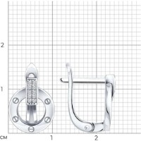 Cercei din argint cu zirconiu Sokolov 94027622-91  2,95g imaginea #2 — magazin online Desire.md