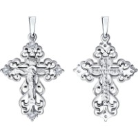 Pandantiv din argint cu zirconiu Sokolov 94-131-00850-1  2,61g