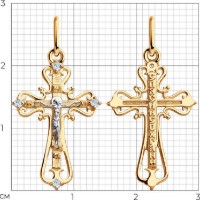 Pandantiv din aur cu zirconiu Sokolov 51-131-00373-1  0,77g imaginea #2 — magazin online Desire.md