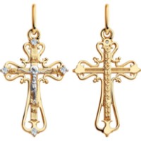 Pandantiv din aur cu zirconiu Sokolov 51-131-00373-1  0,78g