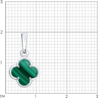 Pandantiv din argint cu malachit Sokolov 83030349  0,87g imaginea #3 — magazin online Desire.md