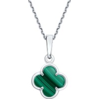 Pandantiv din argint cu malachit Sokolov 83030349 0,88g